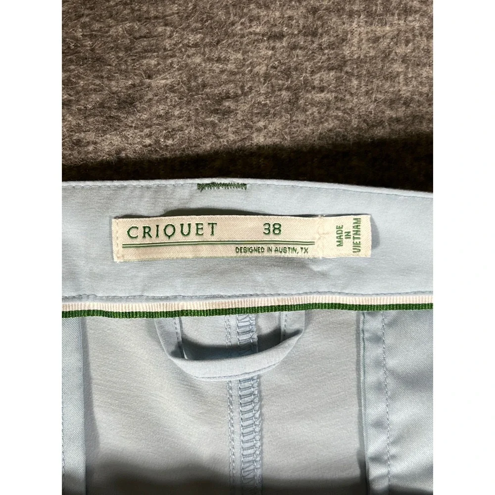 Criquet Mens Performance Shorts Light Blue Stretch Golf Casual Size 38 - Picture 3 of 8
